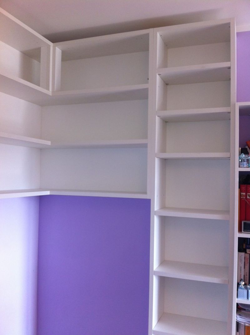 ARMADIO ANGOLARE CON LIBRERIA E SCAFFALI E ANGOLO STUDIO